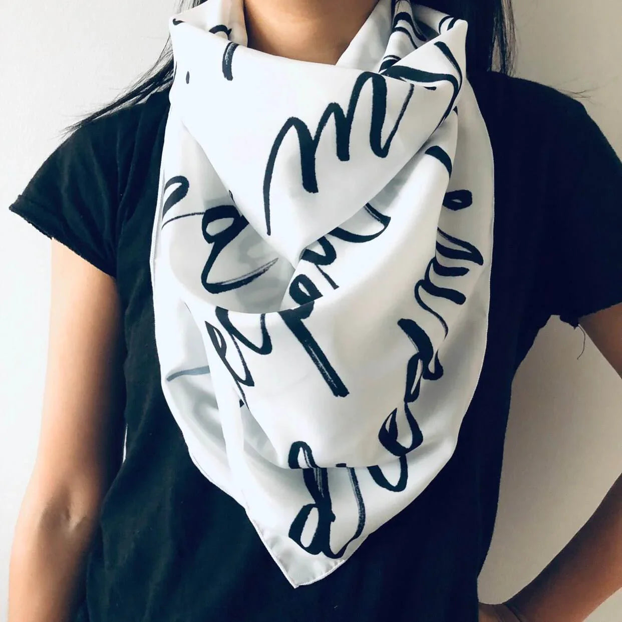 Gift for Readers or Teachers - Scarf with Reading Quote by Ruth Bader Ginsburg (RBG) - Dear Daughters Design