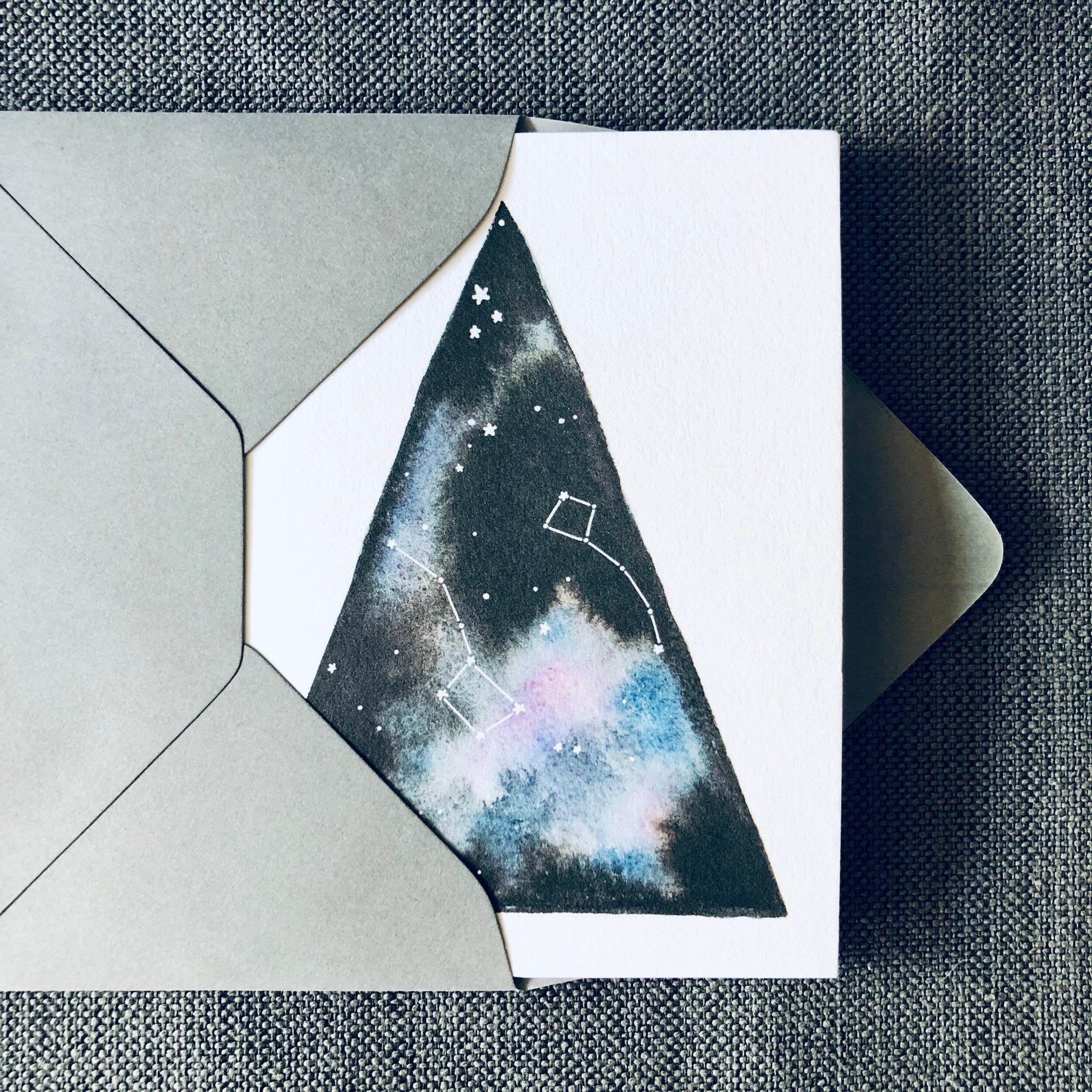 Constellation Witchy Christmas Tree Holiday Card - Unique Holiday Card - Dear Daughters Design