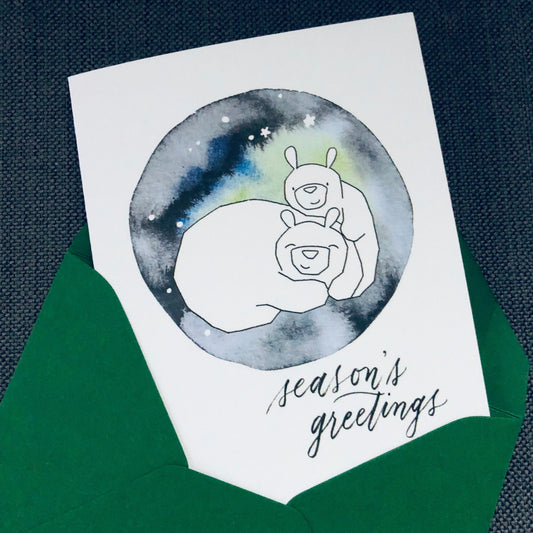 Bear-y Huggy Hygge "Season's Greetings" Holiday Card